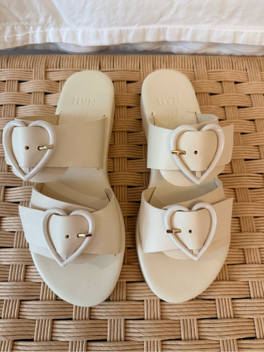 Ancient Greek Sandals with Heart Buckles